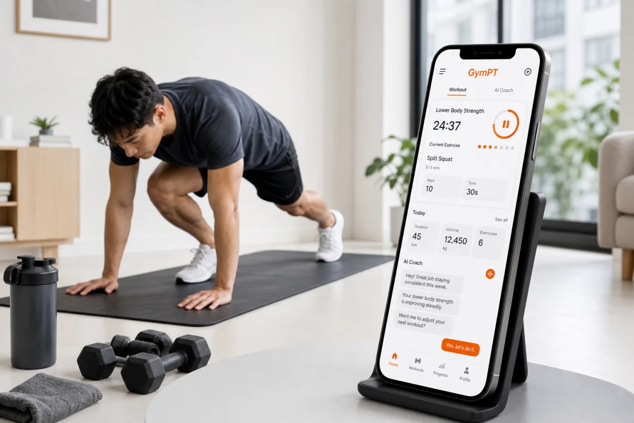 Small-space home training with the GymPT app