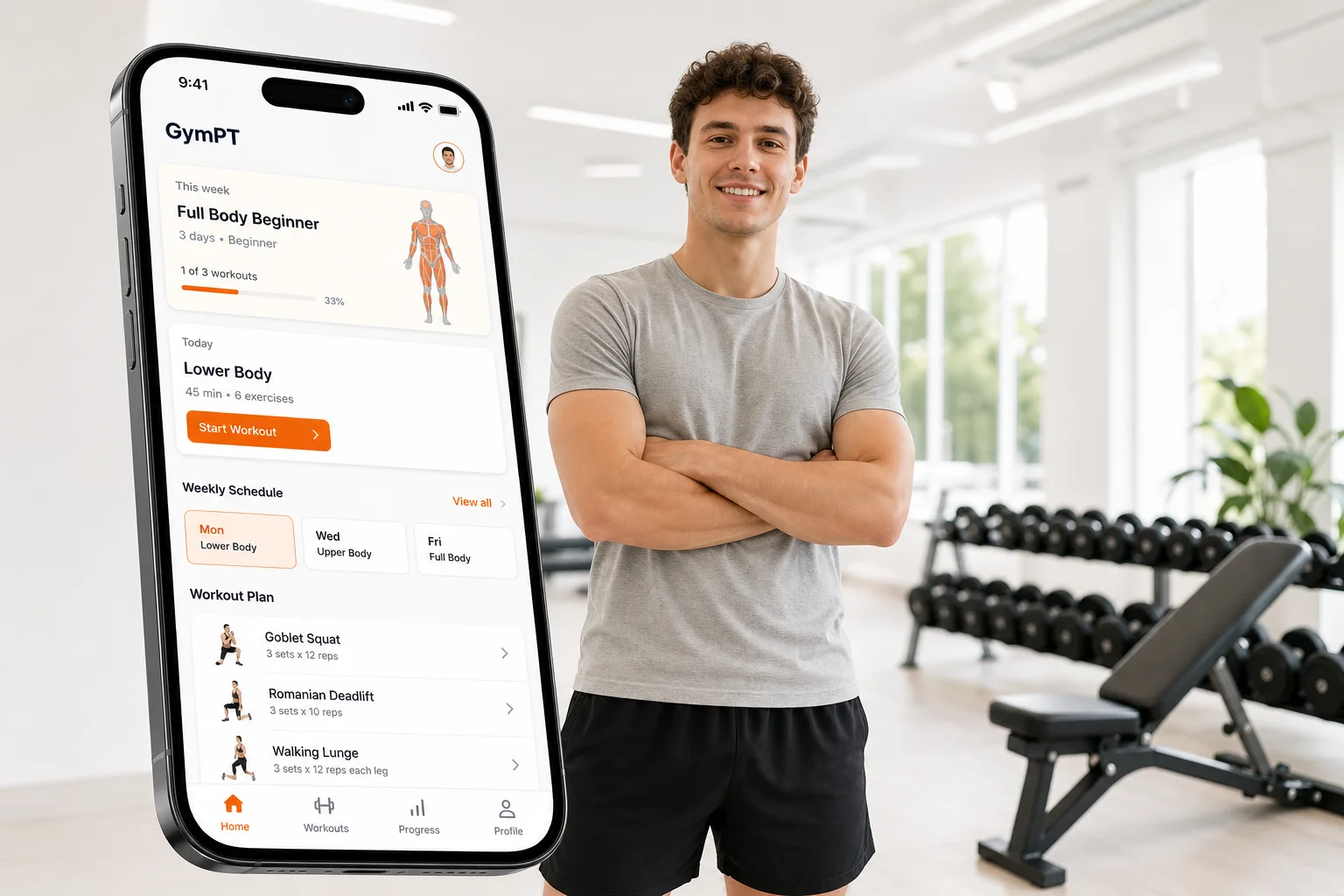 GymPT beginner strength training plan featured image