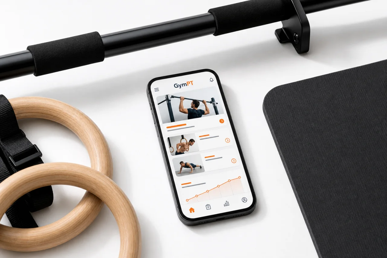GymPT app matching calisthenics exercises to available equipment