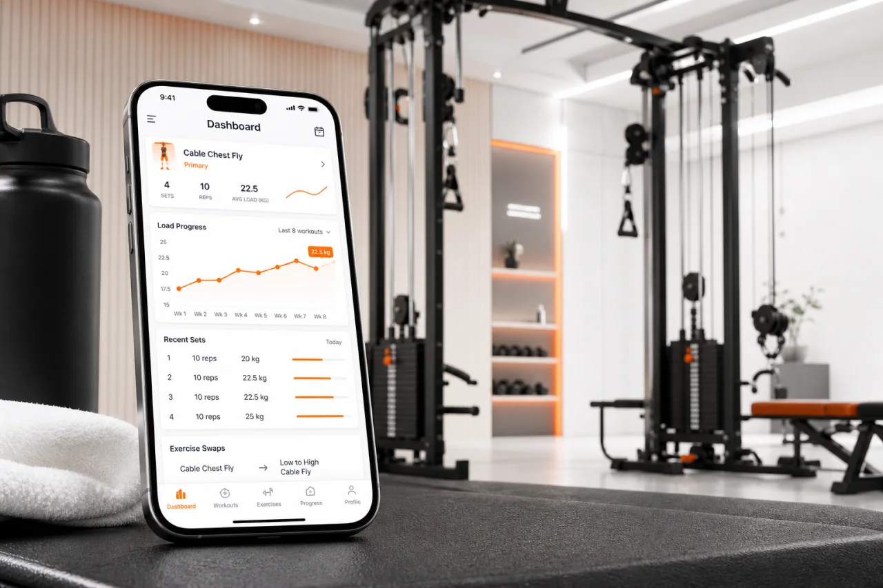 GymPT progress insights for cable machine training