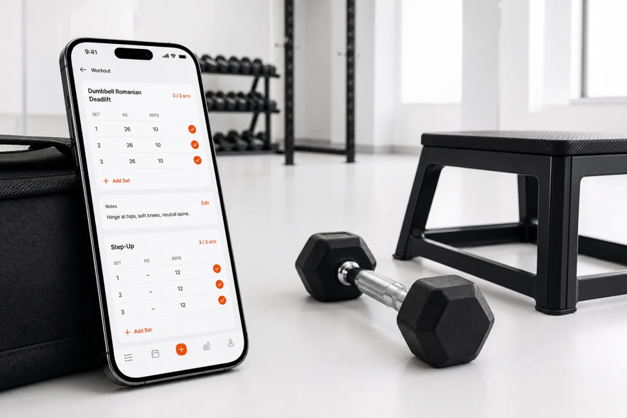 GymPT workout tracking for beginner glute exercises