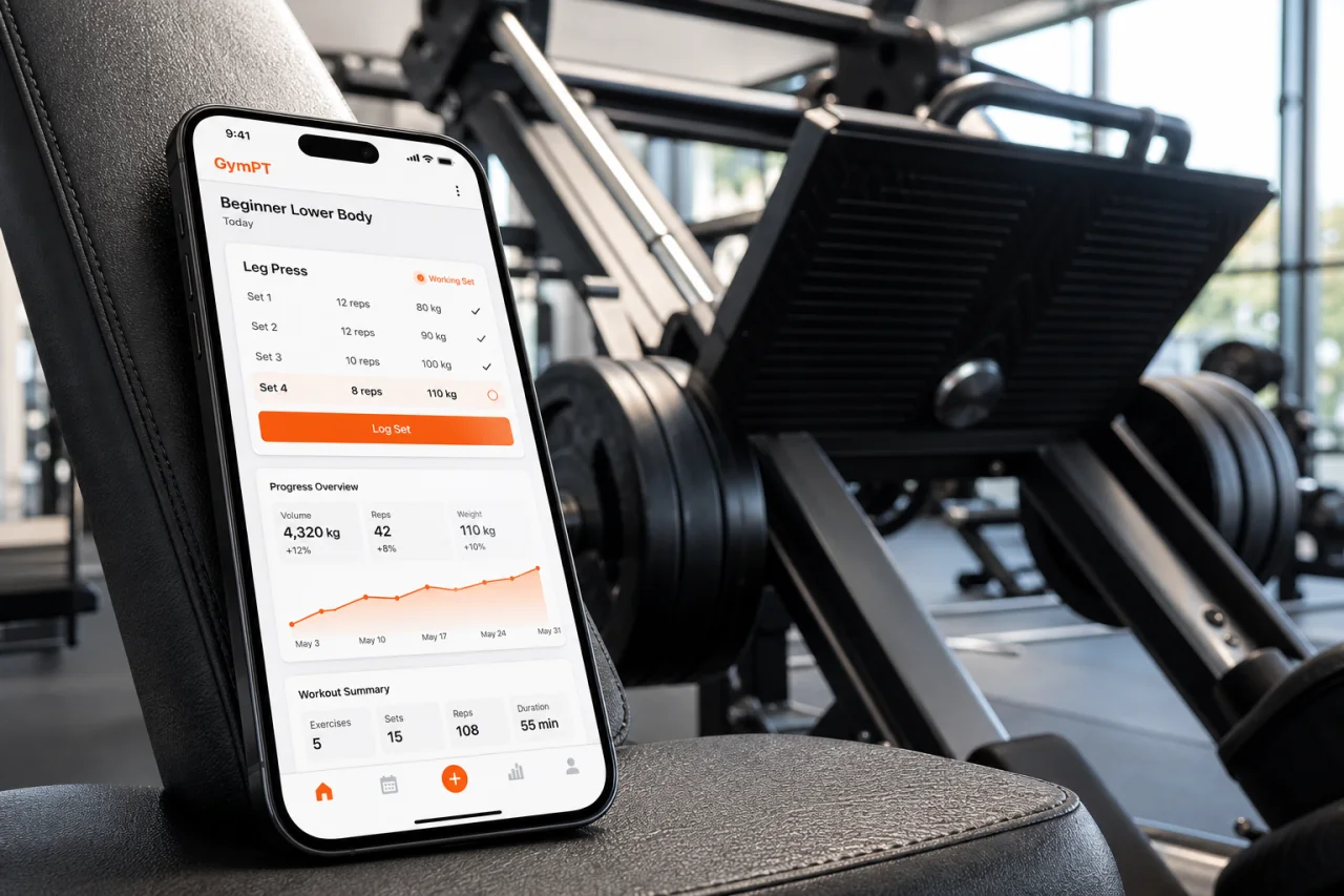 GymPT workout tracking for leg press training