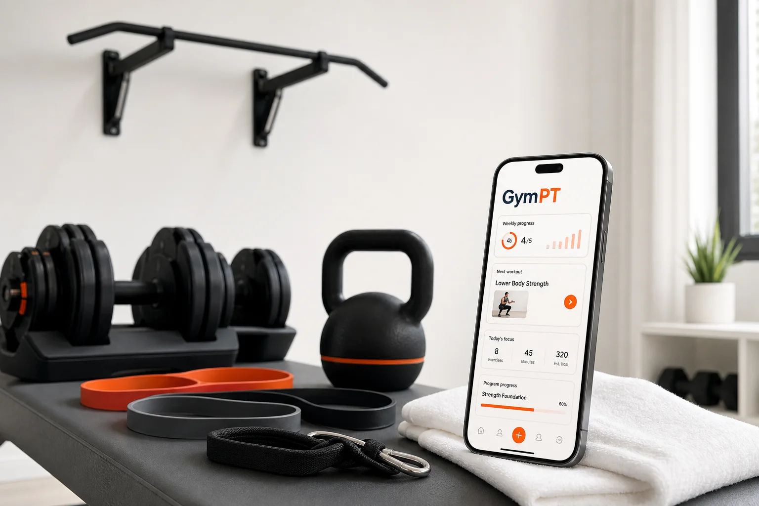 GymPT small equipment workout plan featured image