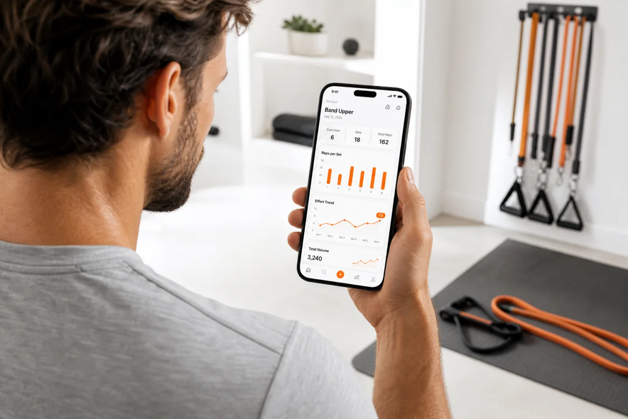 GymPT workout tracking and progress insights for band training
