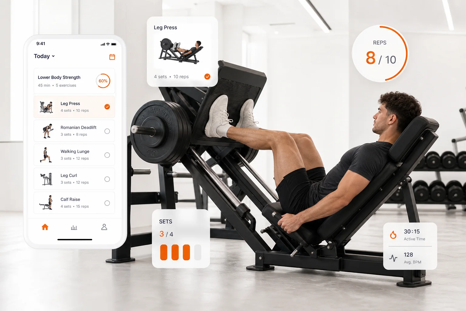GymPT leg press form guide featured image with correct machine setup and app UI