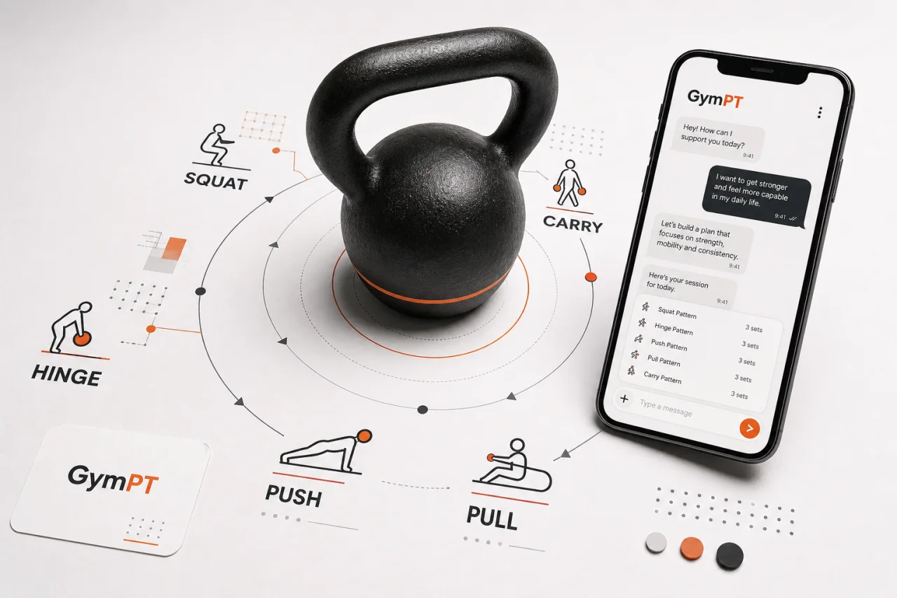 GymPT kettlebell movement pattern guide