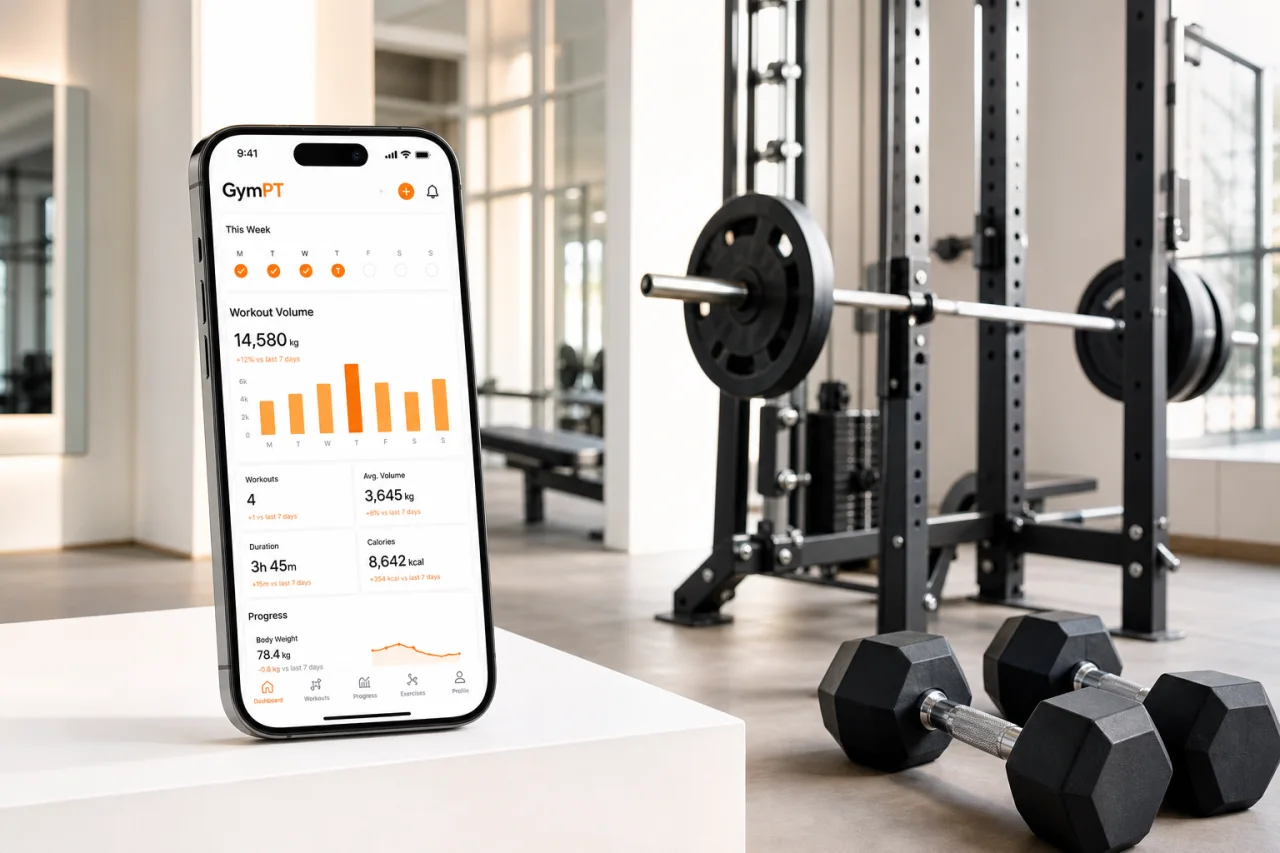 GymPT progress tracking for a Smith machine training plan