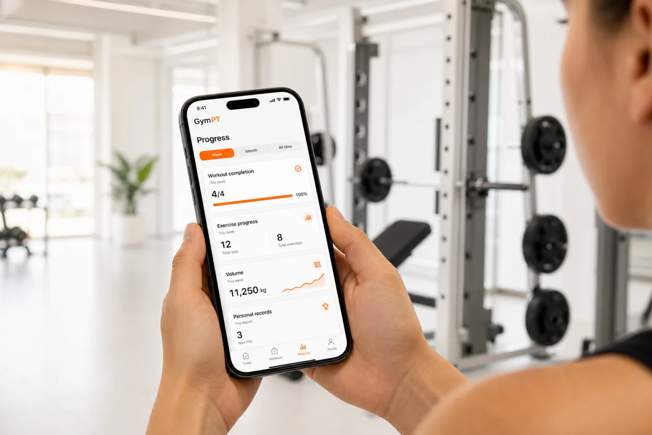 GymPT progress insights for Smith machine training