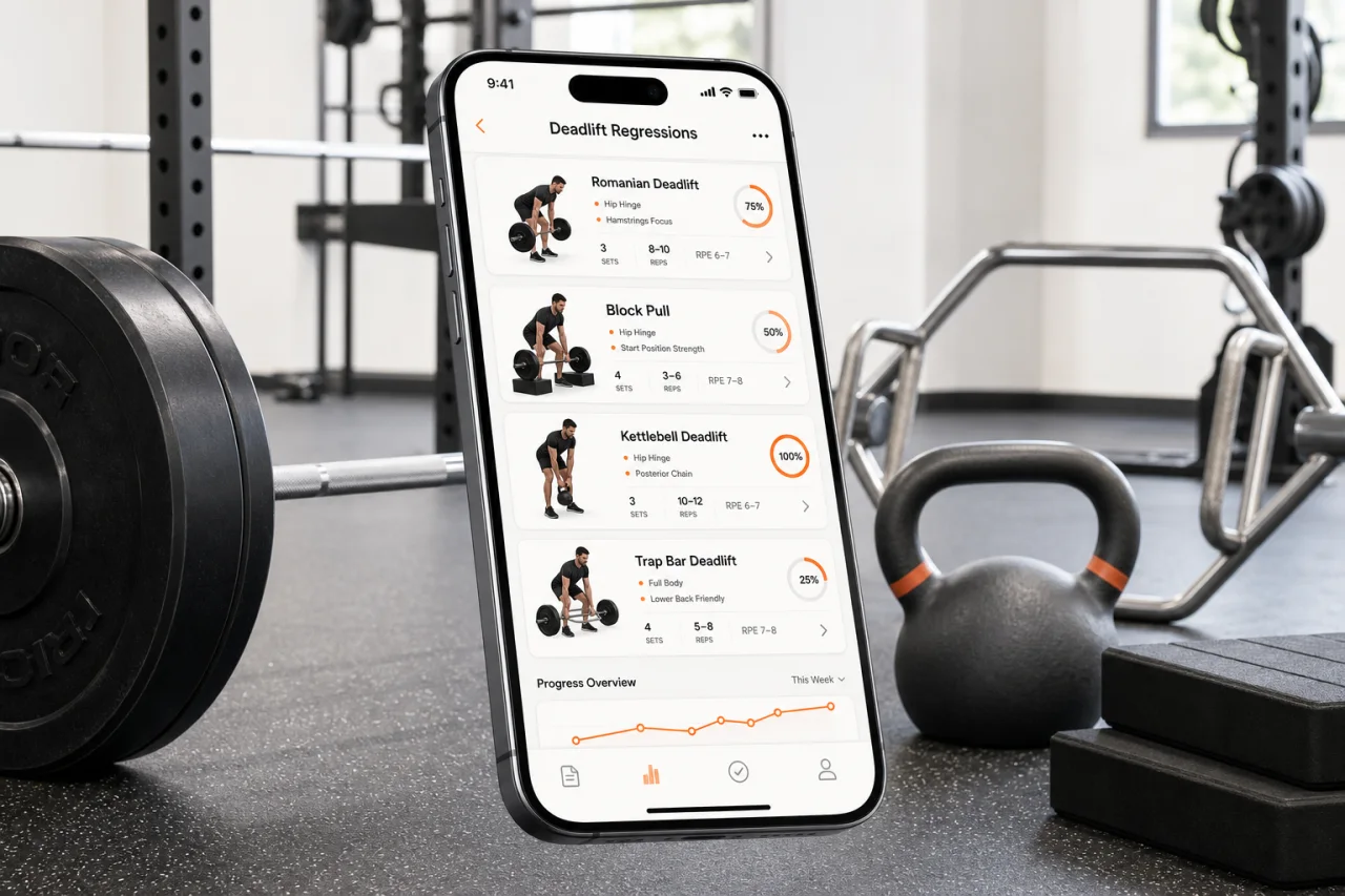Deadlift alternative exercises inside GymPT app style