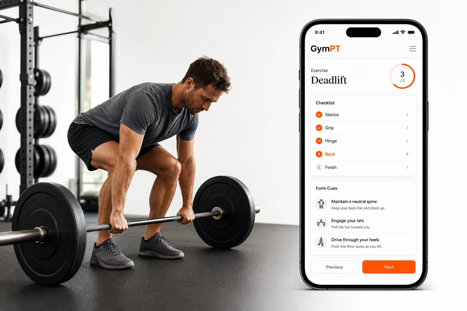 GymPT deadlift mistakes article featured image with form checklist UI