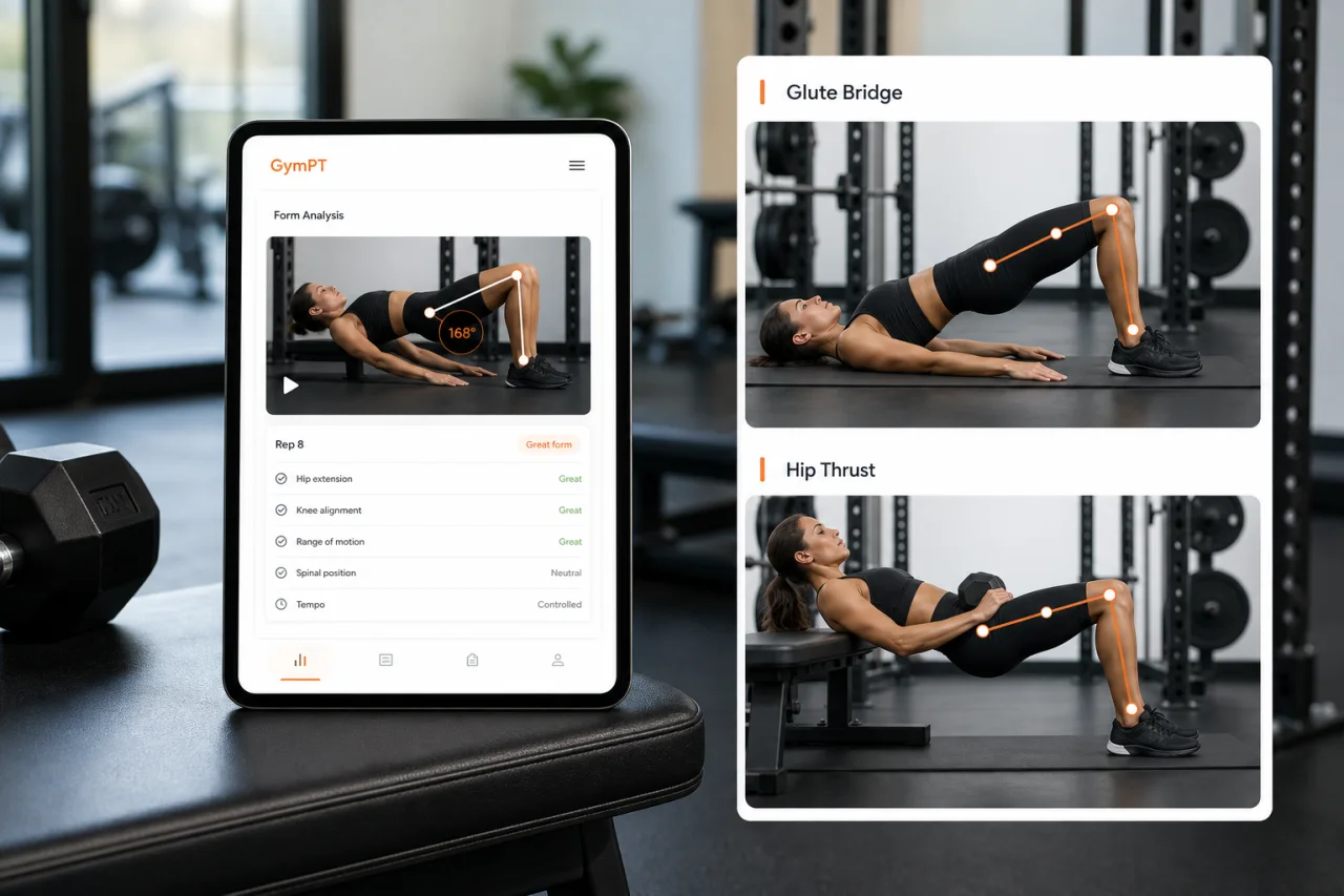 GymPT hip thrust alternatives and form analysis
