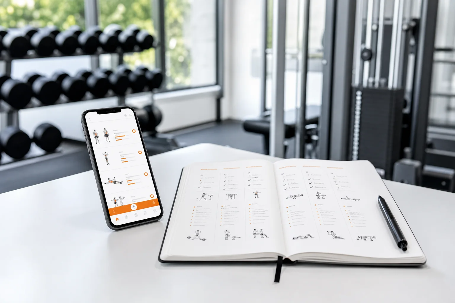 Athlète consultant un plan full body 5 jours dans l’app GymPT