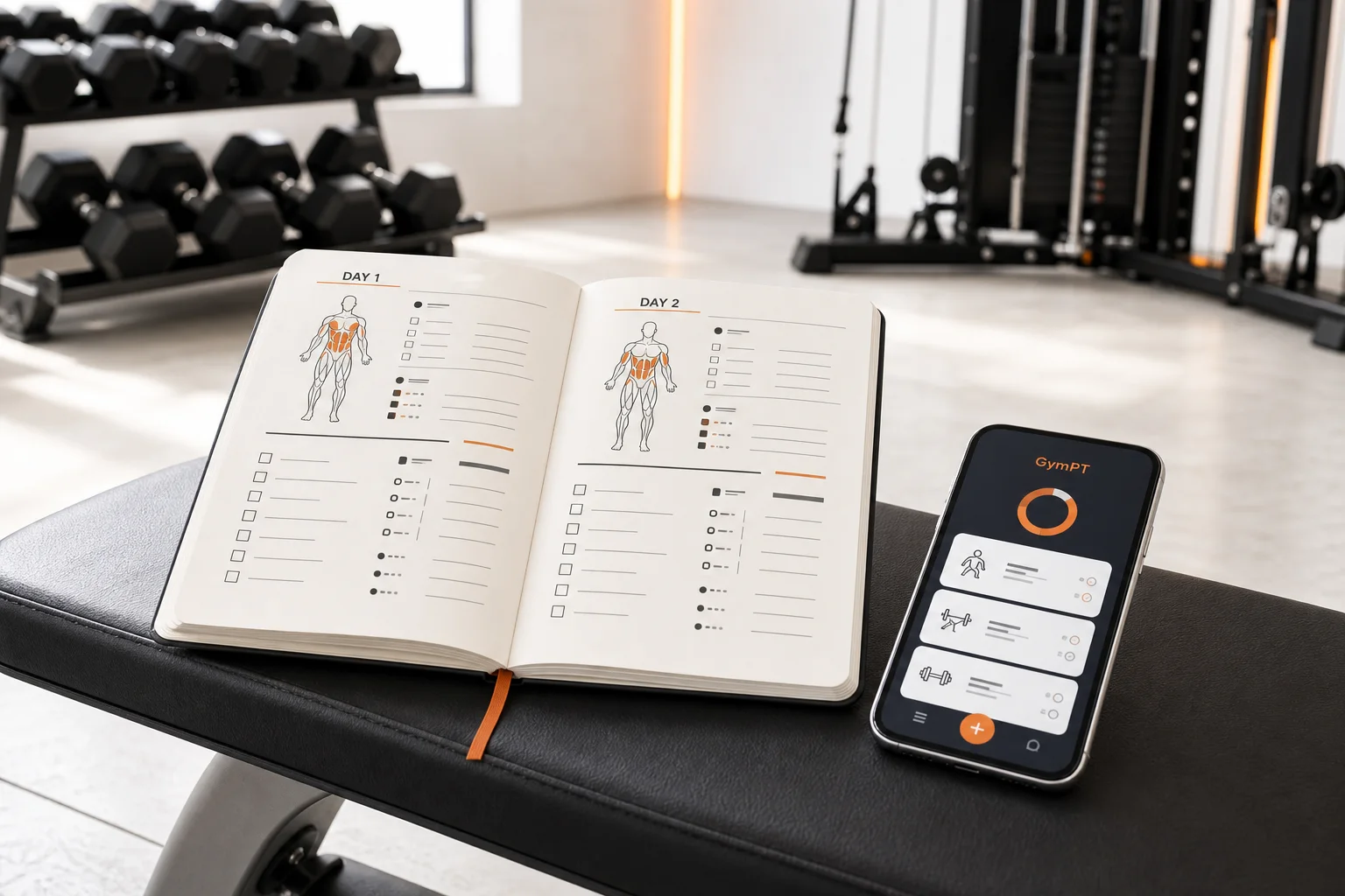 Programme full body sur deux jours avec suivi d’entraînement GymPT