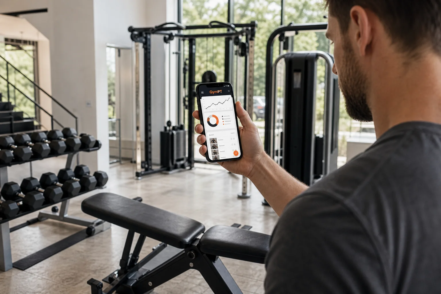 GymPT App erkennt verfügbares Fitnessstudio-Equipment für einen individuellen Trainingsplan