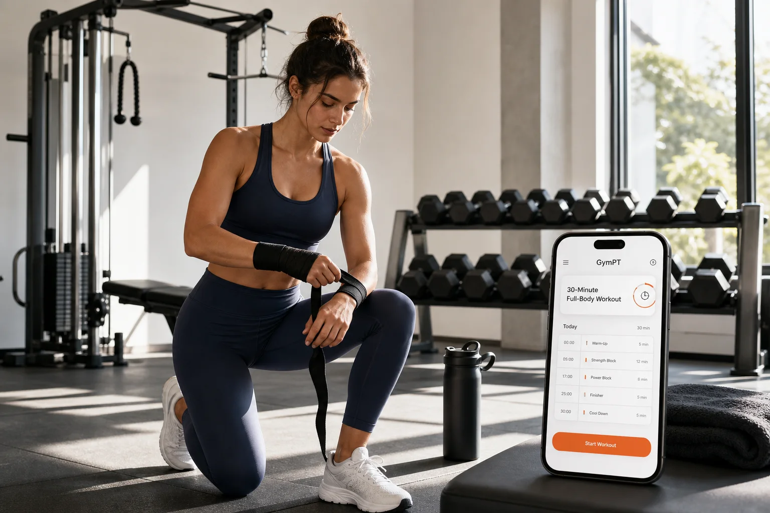 Effizientes 30-Minuten-Ganzkörpertraining mit GymPT-Workout-Tracking