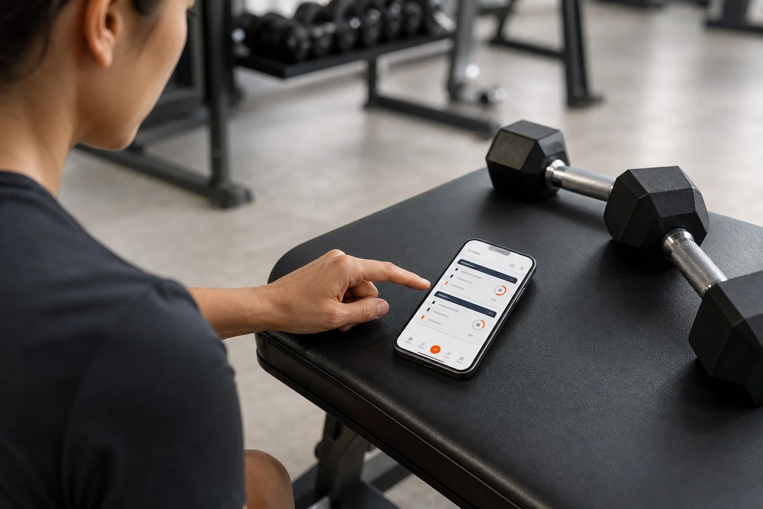 Mitglied plant einen einfachen Wochenplan fürs Fitnessstudio in der GymPT App.