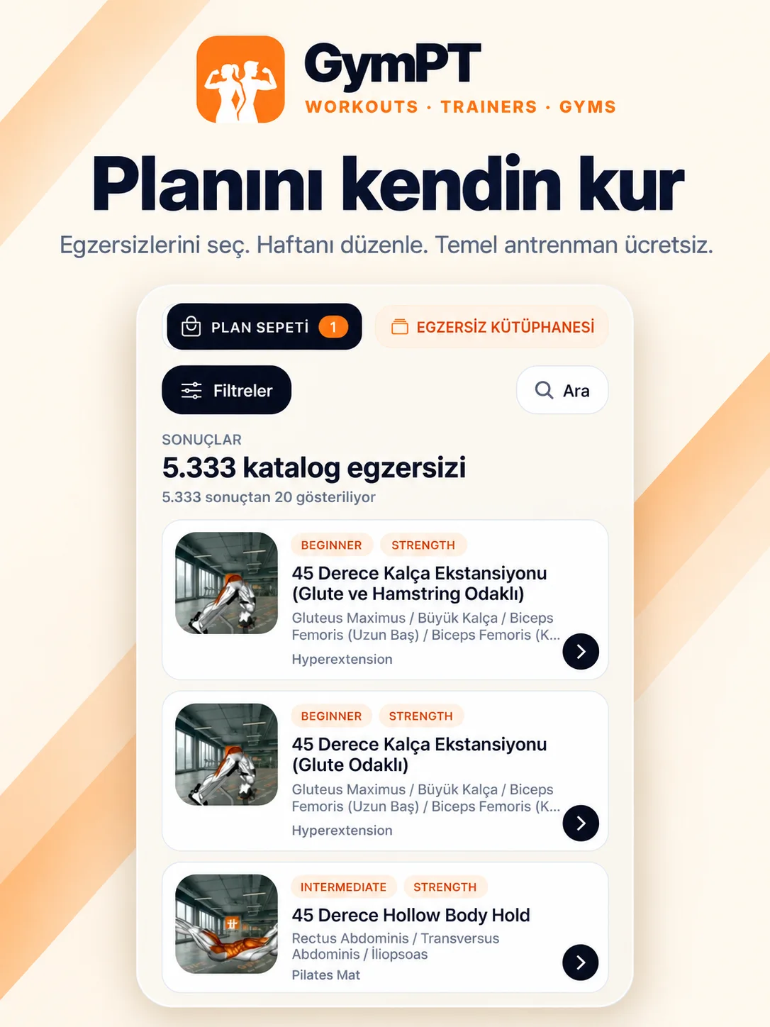Planını kendin kur