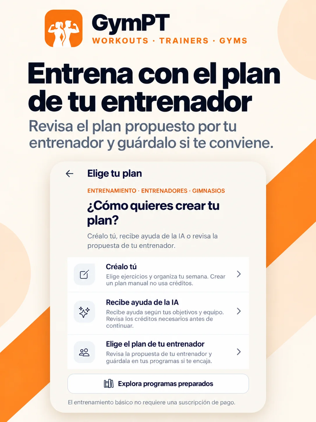 Entrena con el plan de tu entrenador