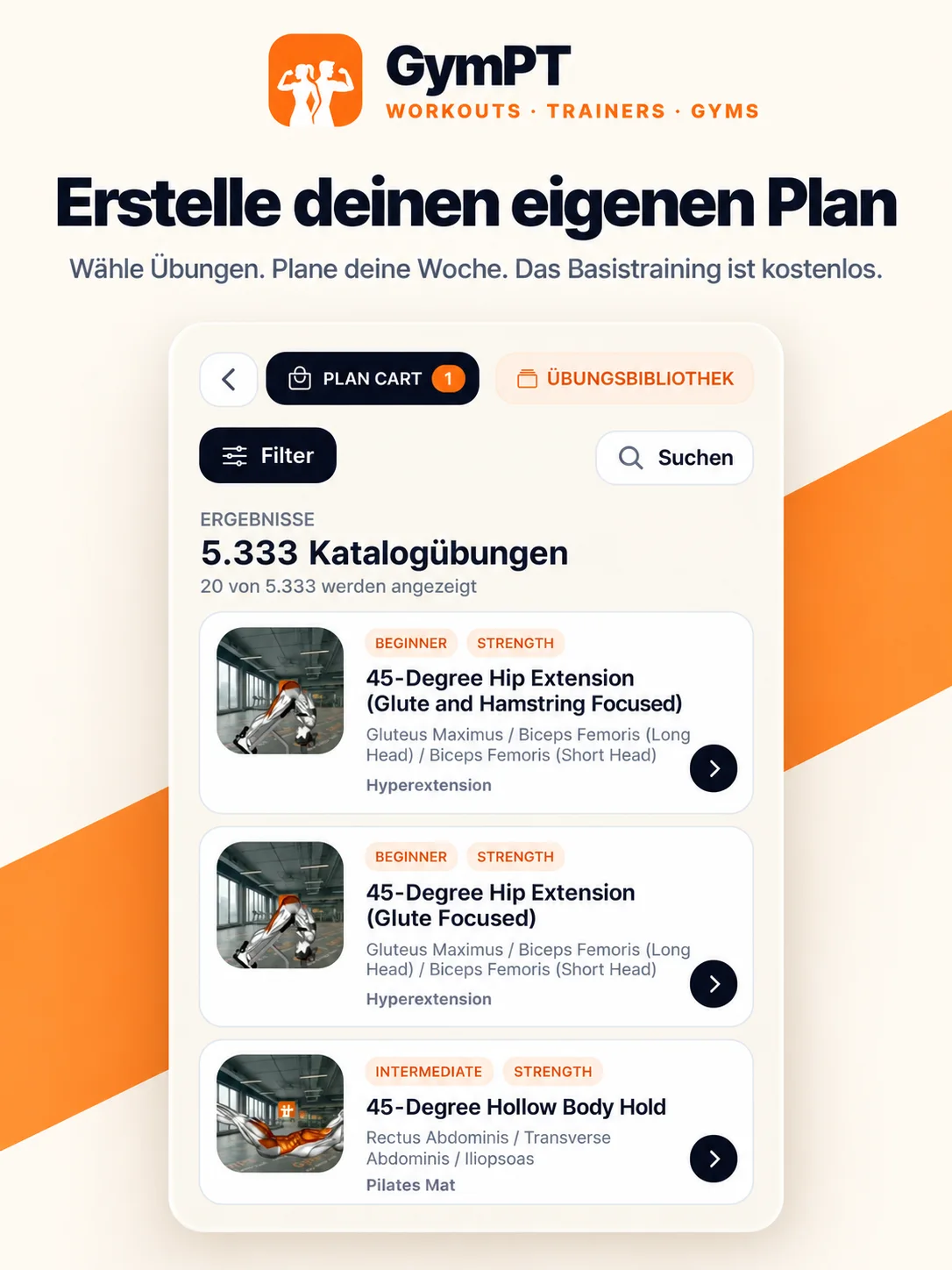 Erstelle deinen eigenen Plan