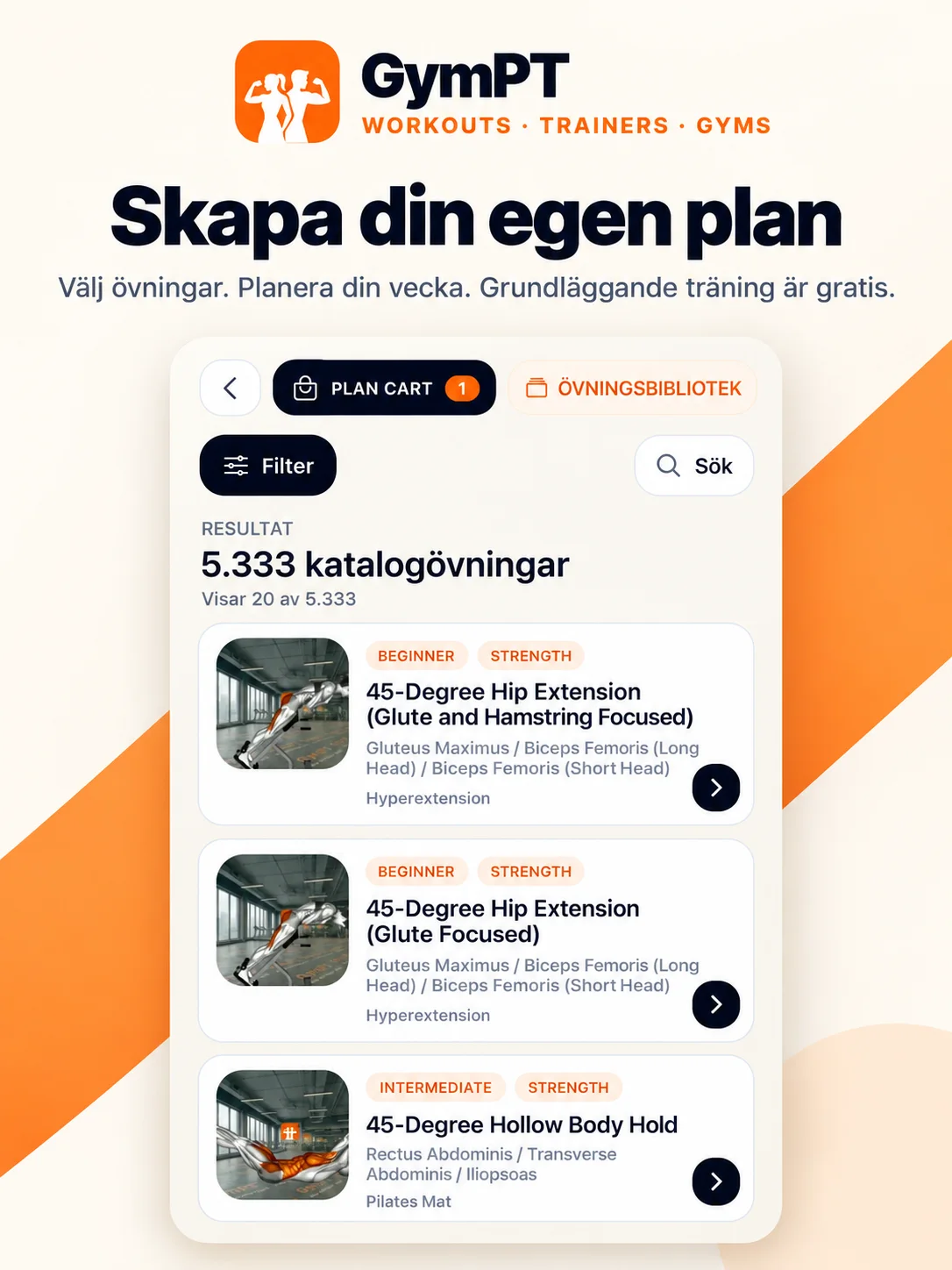 Skapa ditt eget träningsprogram