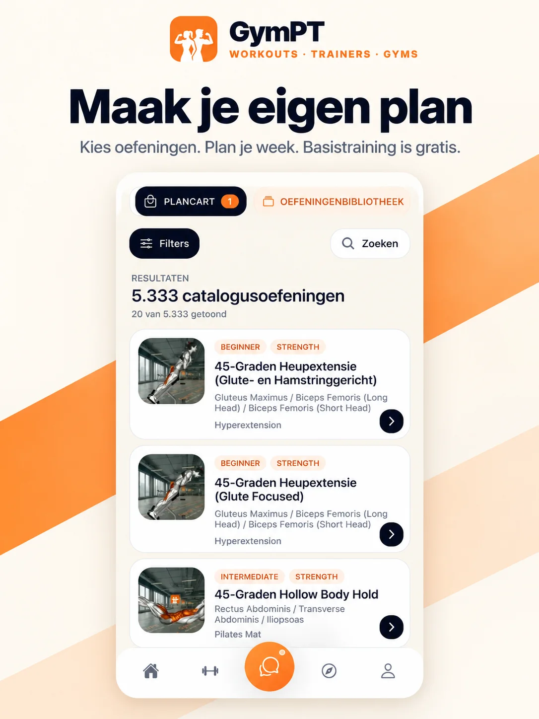 Maak je eigen trainingsplan