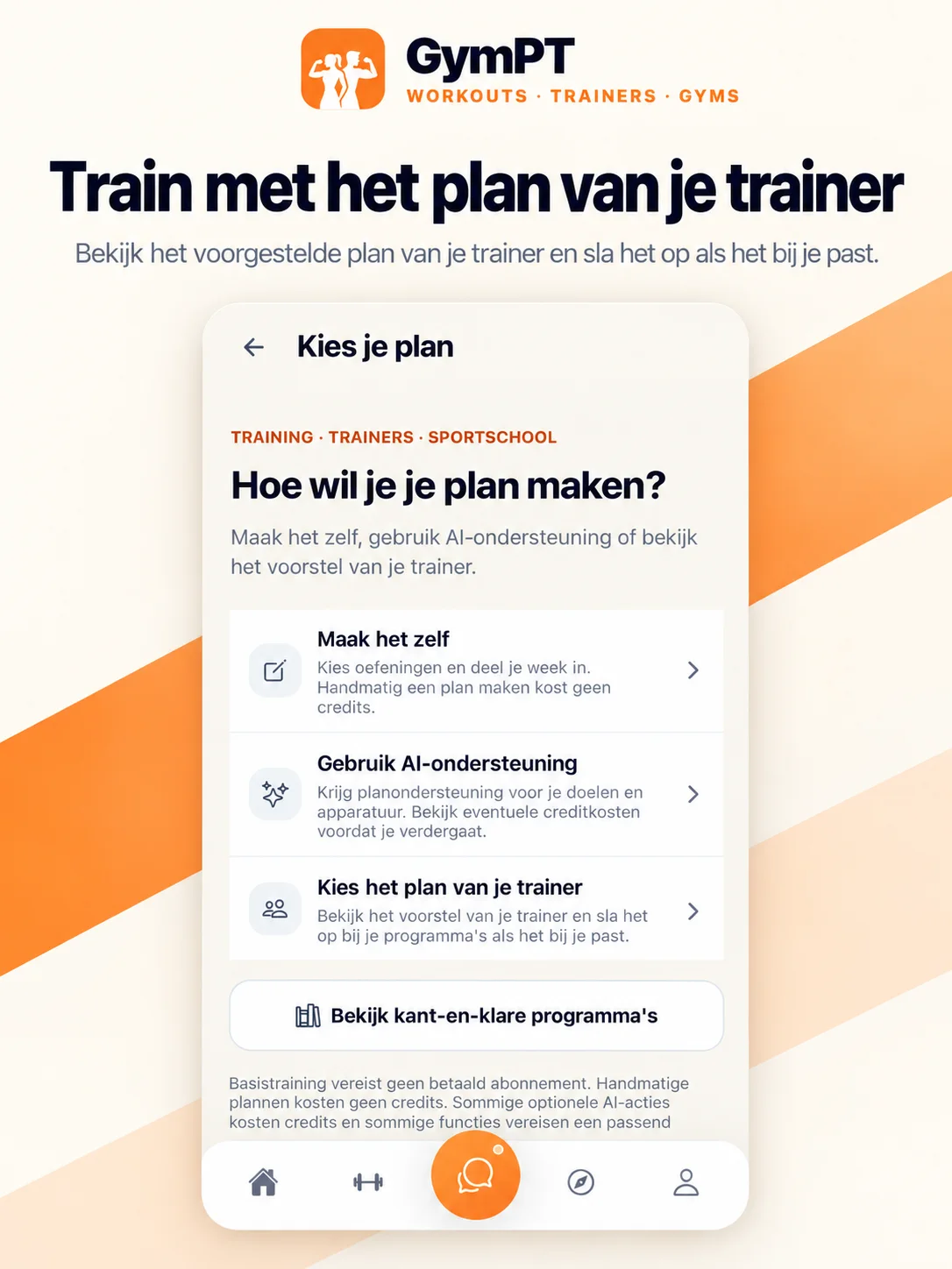 Train met het plan van je trainer