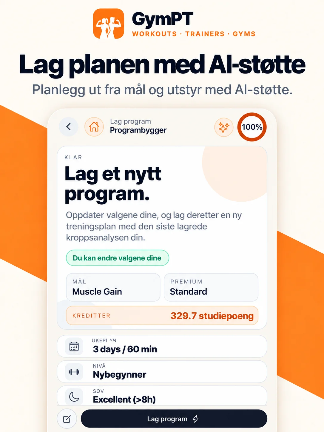 Planlegg med AI-støtte