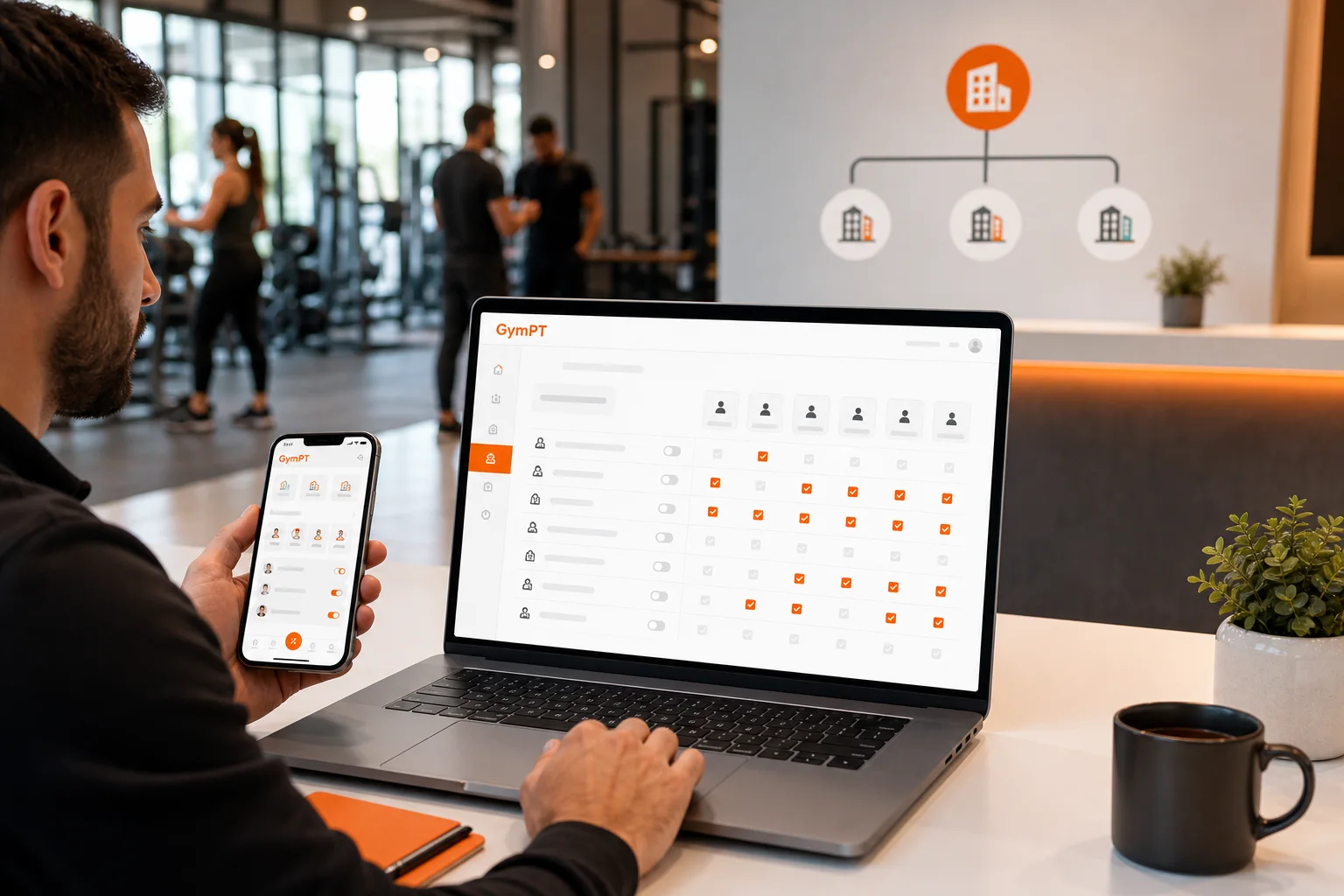 GymPT visualisiert klare Rollen und Zugriffsrechte für Studio-Teams
